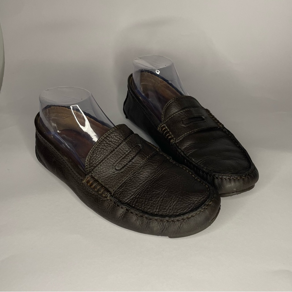 COACH Neal Brown M sz 7/W sz 9  Nappa Leather Penny Loafers Mocs Shoes Slip on